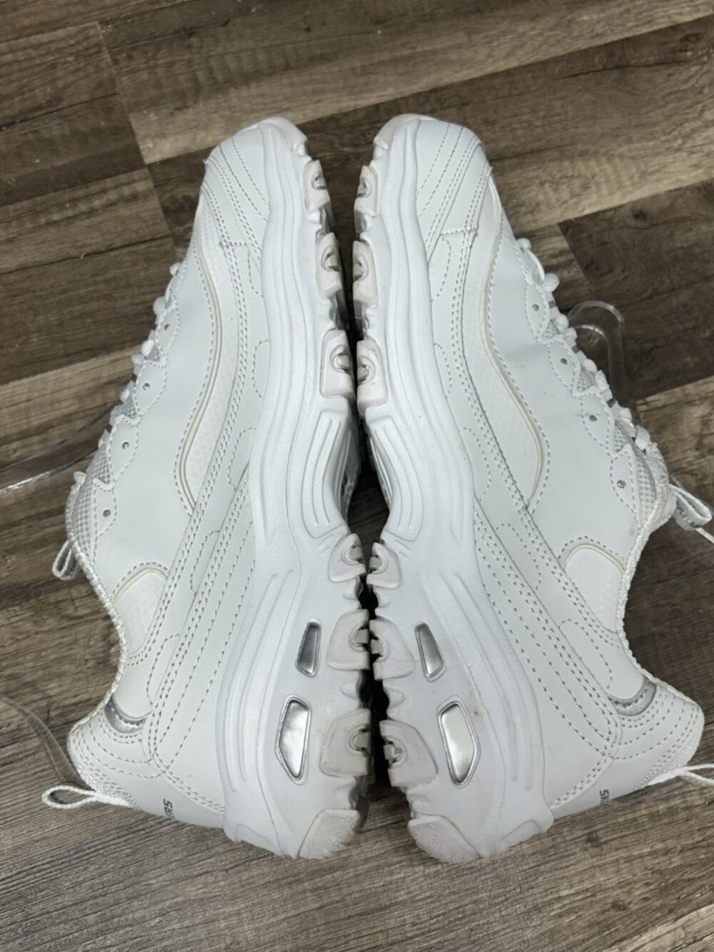 Skechers Womens D Lites Size 9.5 Shoes White Fresh Start 11931 Casual Sneakers - Picture 5 of 9